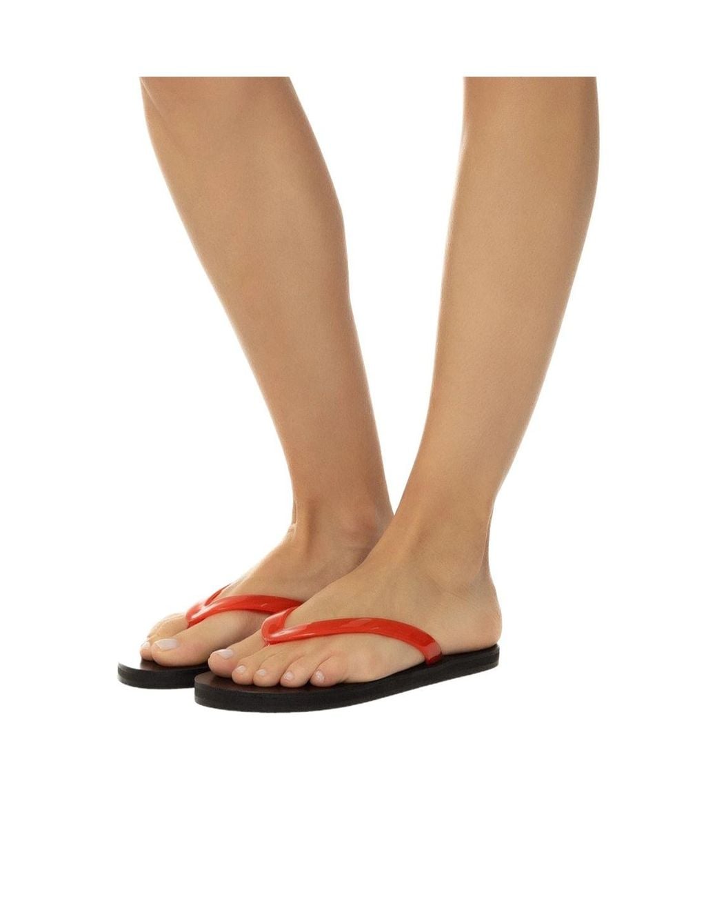 Ancient Greek Sandals Red Flip-Flops