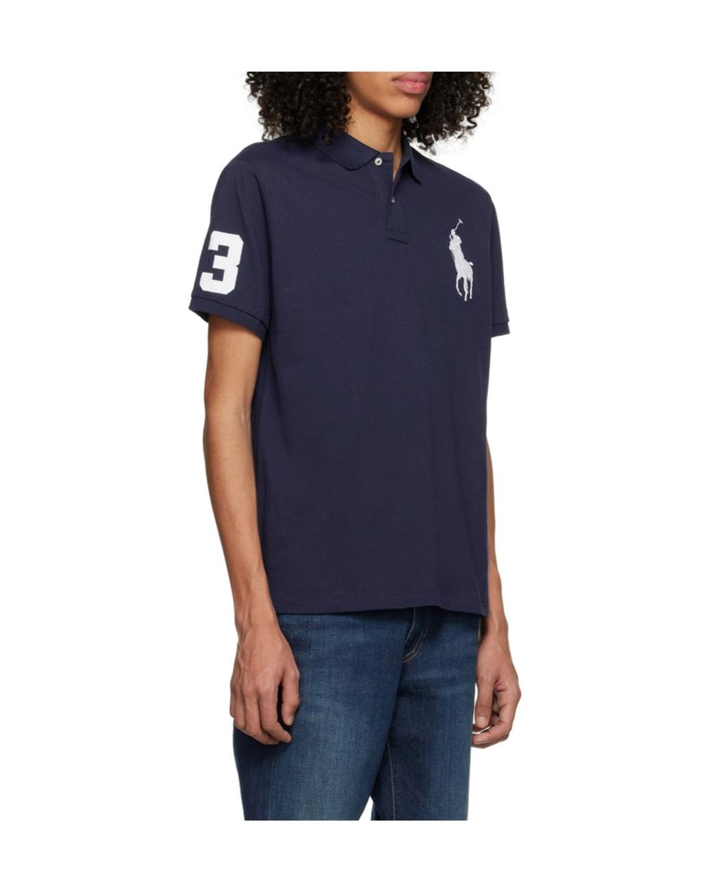 Polo Ralph Lauren Blue Big Pony Slim Fit Polo Shirt for men