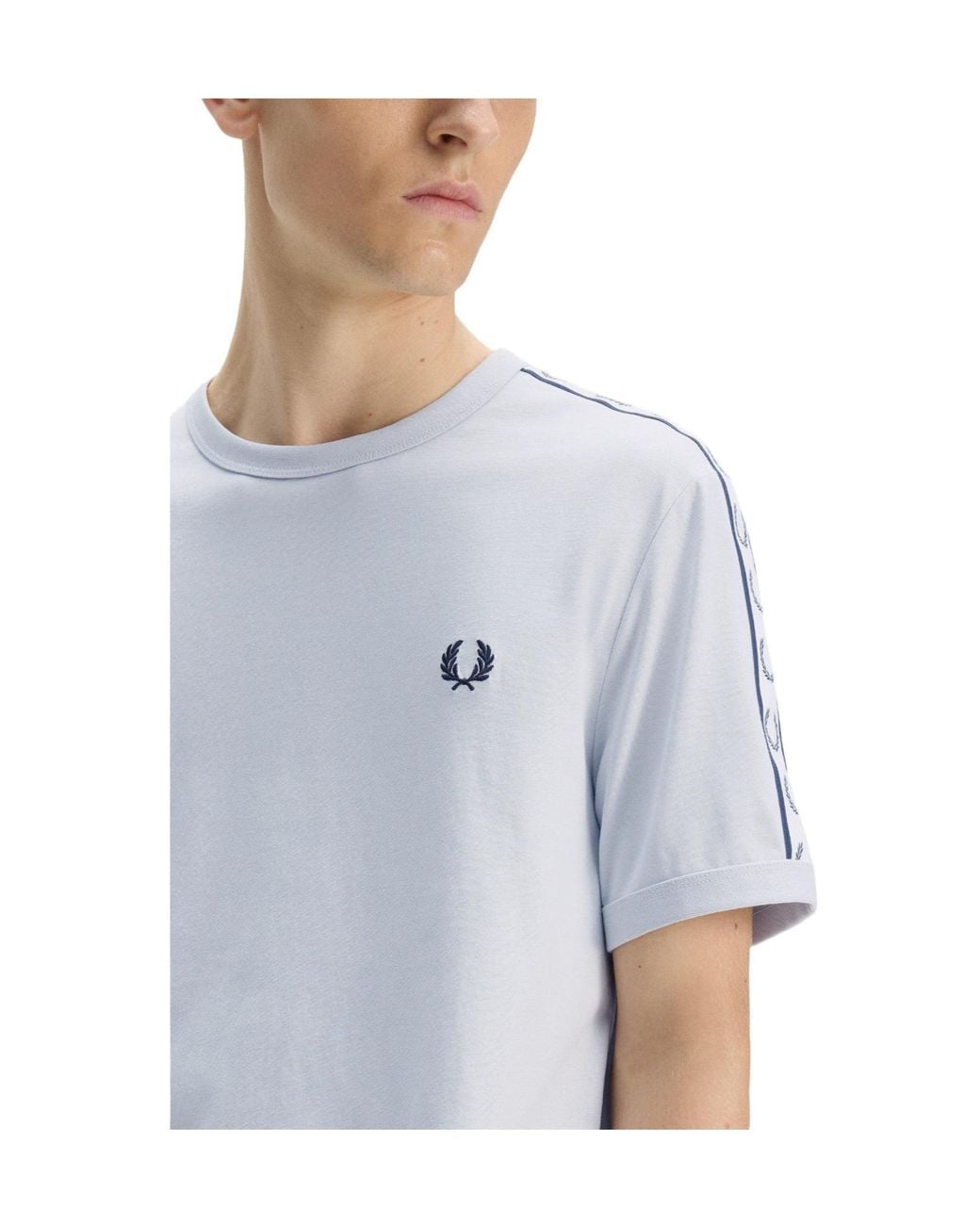 Fred Perry White Solid Color T-Shirt for men