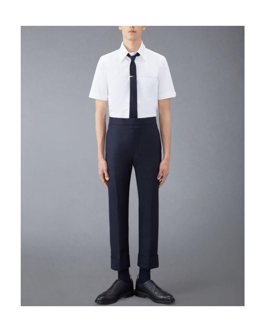 Thom Browne White Short Sleeved Buttoned Shirt for men