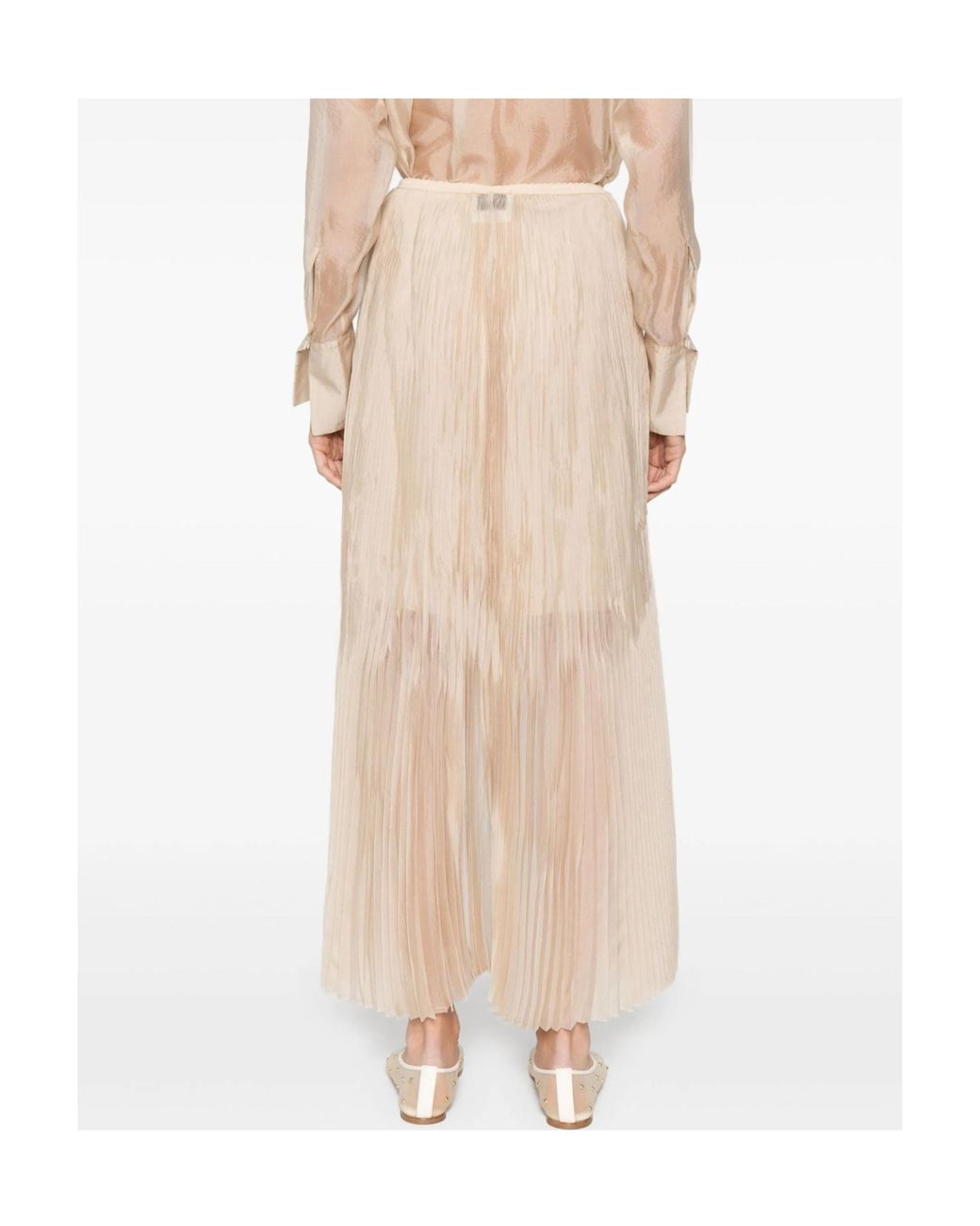 Forte_forte Natural Asymmetric Midi Skirt