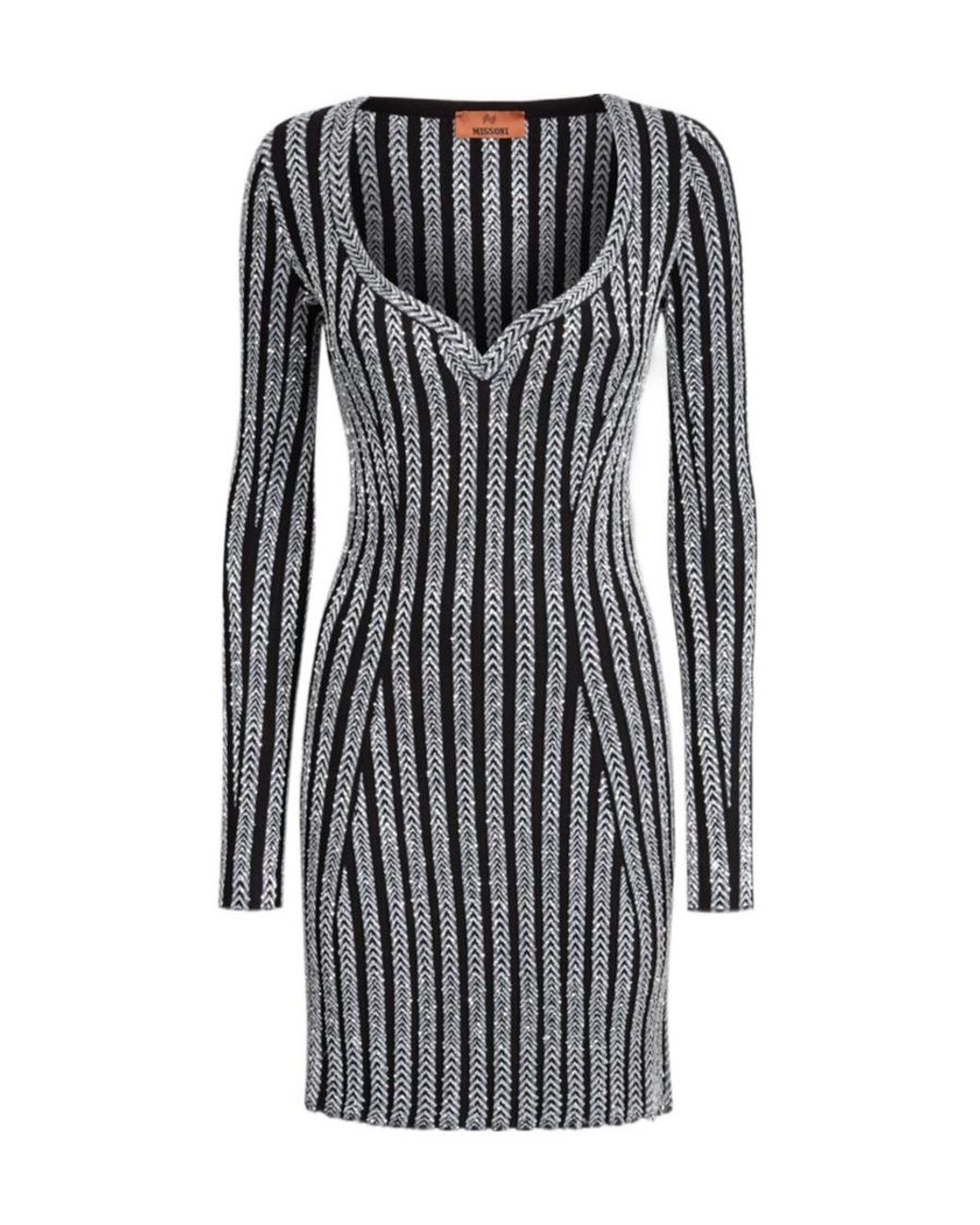 Missoni Black Vertical Stripe Dress