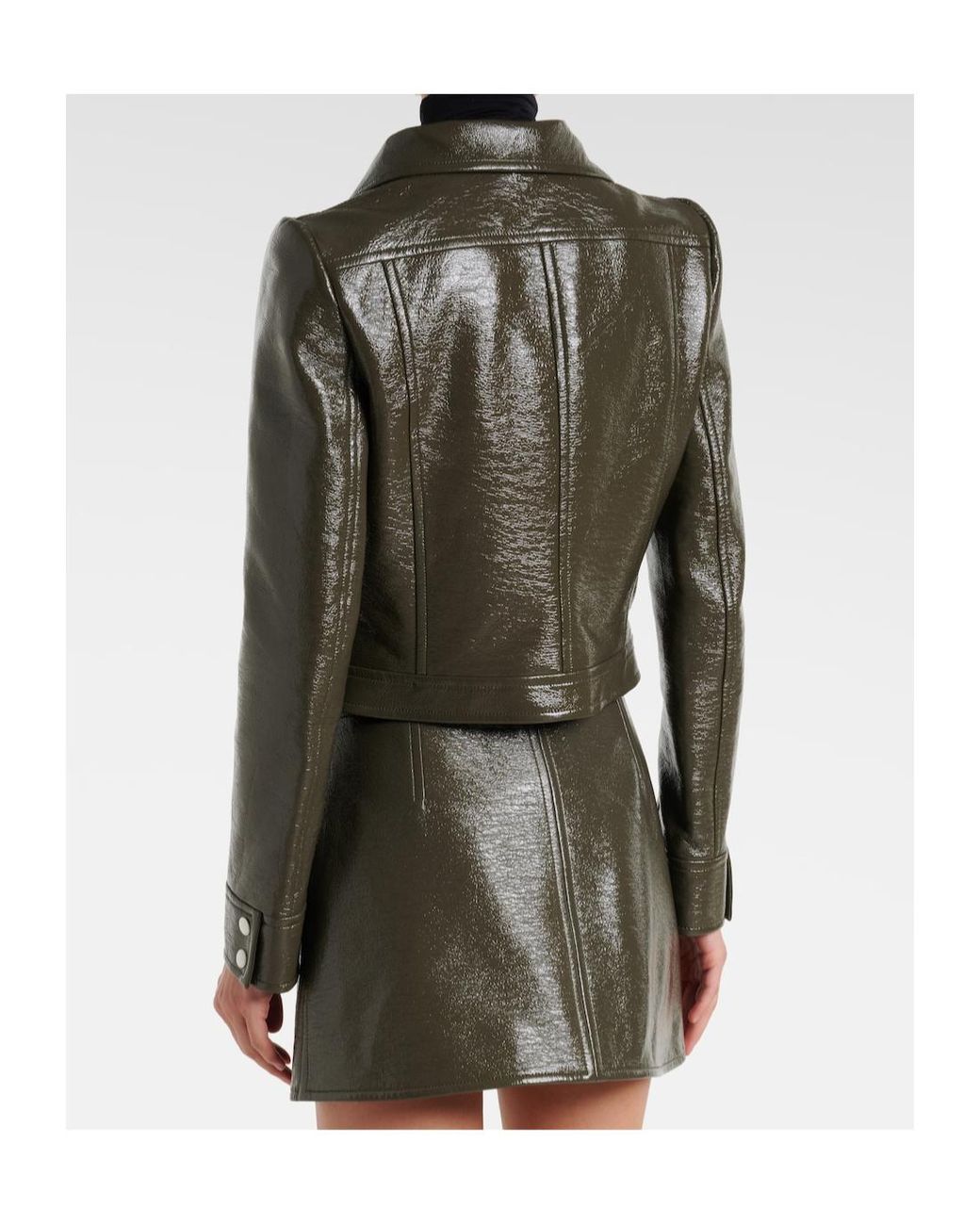 Courreges Black Cotton-Blend Vinyl Jacket