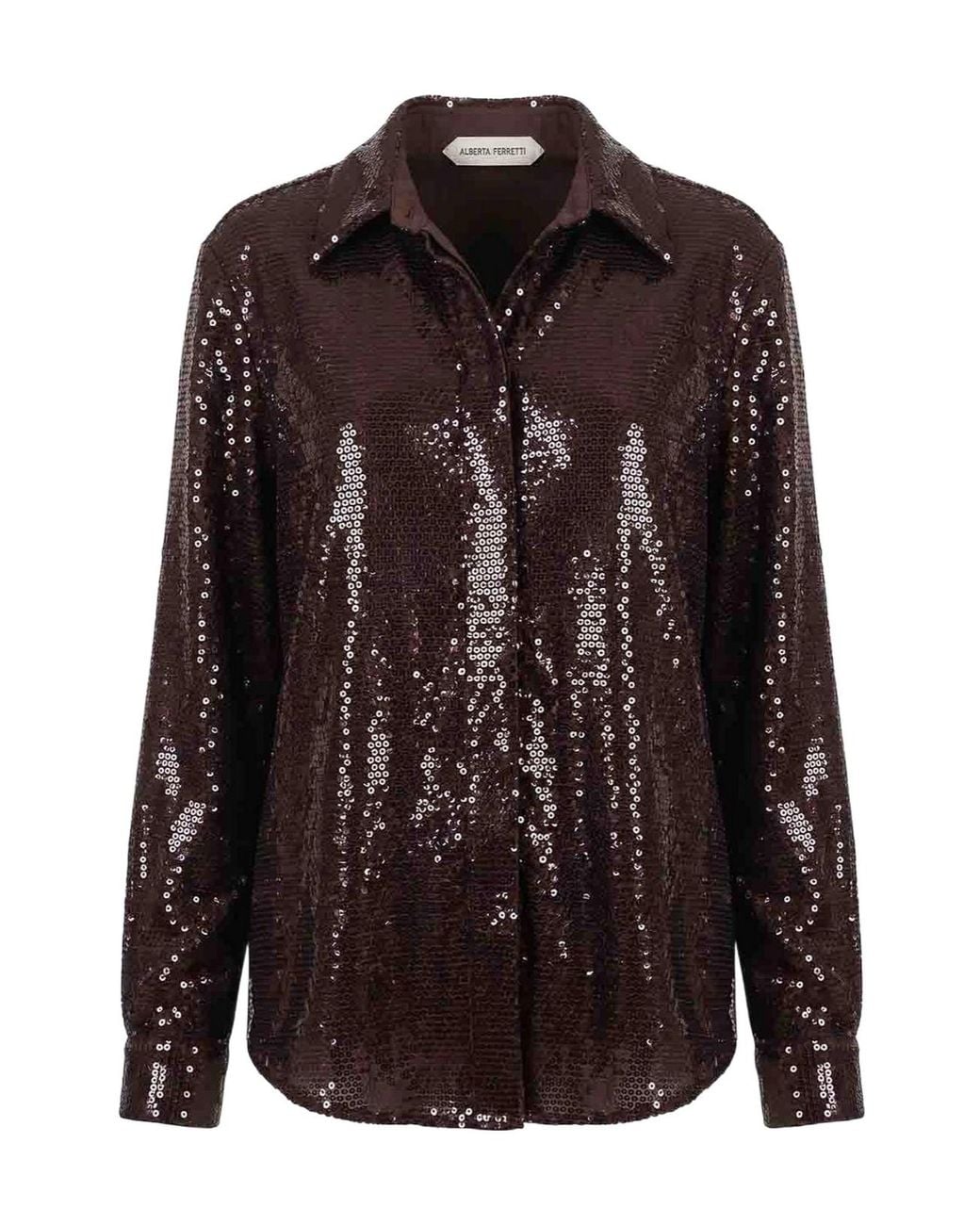 Alberta Ferretti Brown Long-Sleeved Shirt