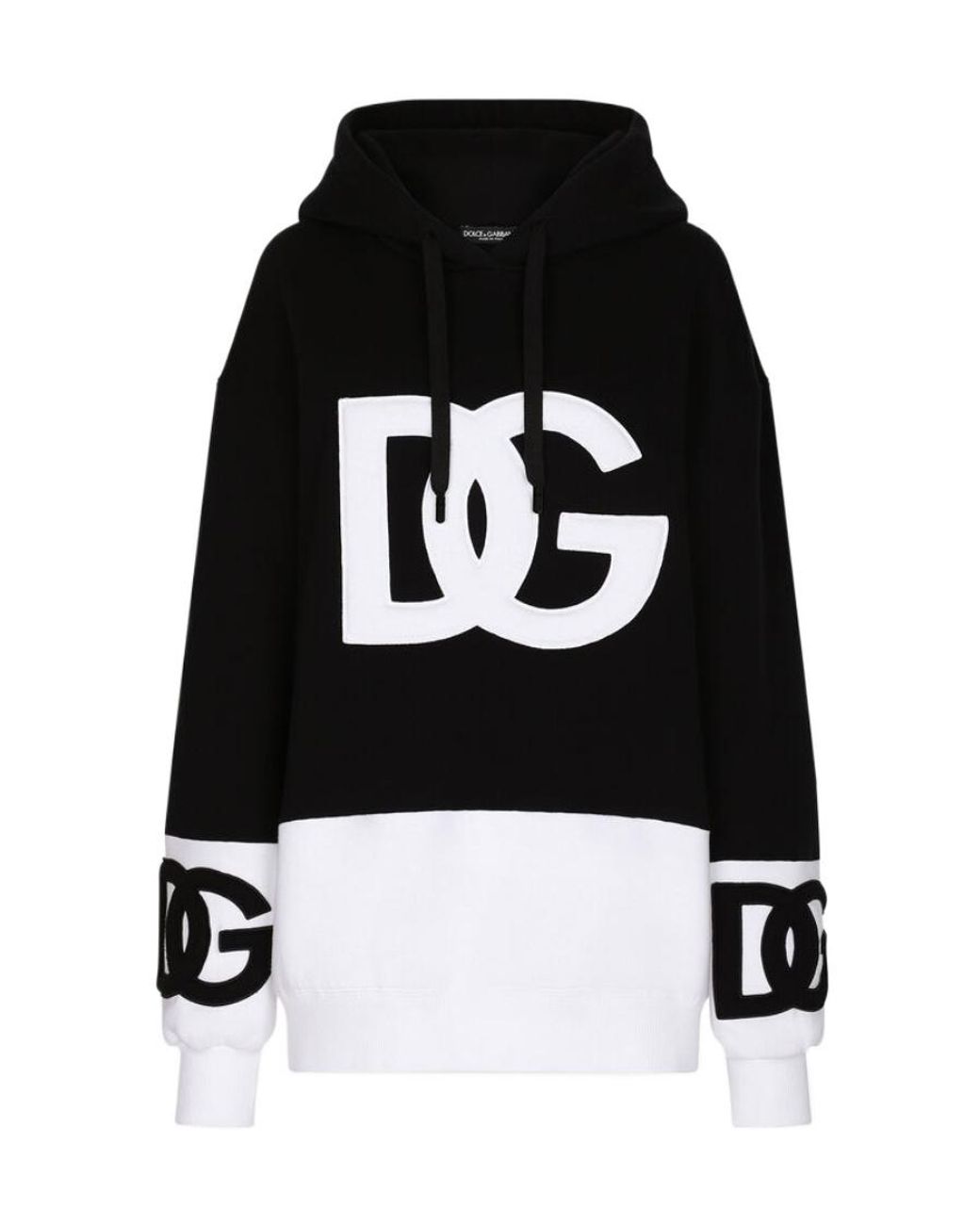 Dolce & Gabbana Black Dg Logo Sweater Mini Dress