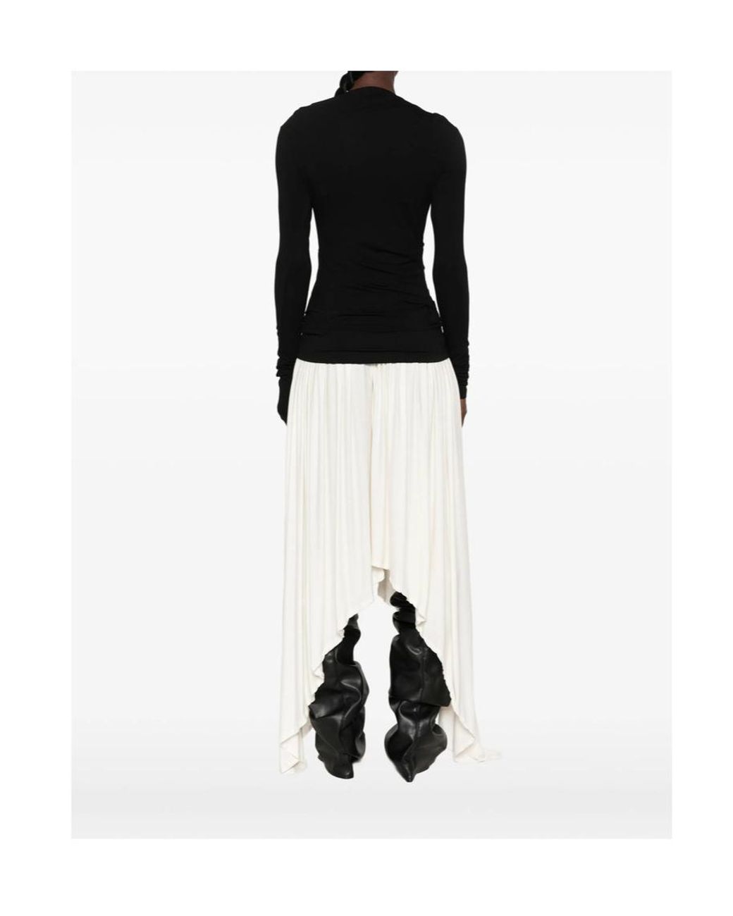 Entire studios Black Draped Asymmetric Top