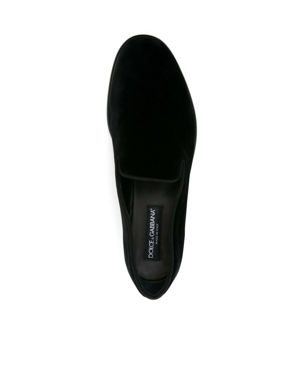 Dolce & Gabbana Black Milano Round Toe Loafers for men