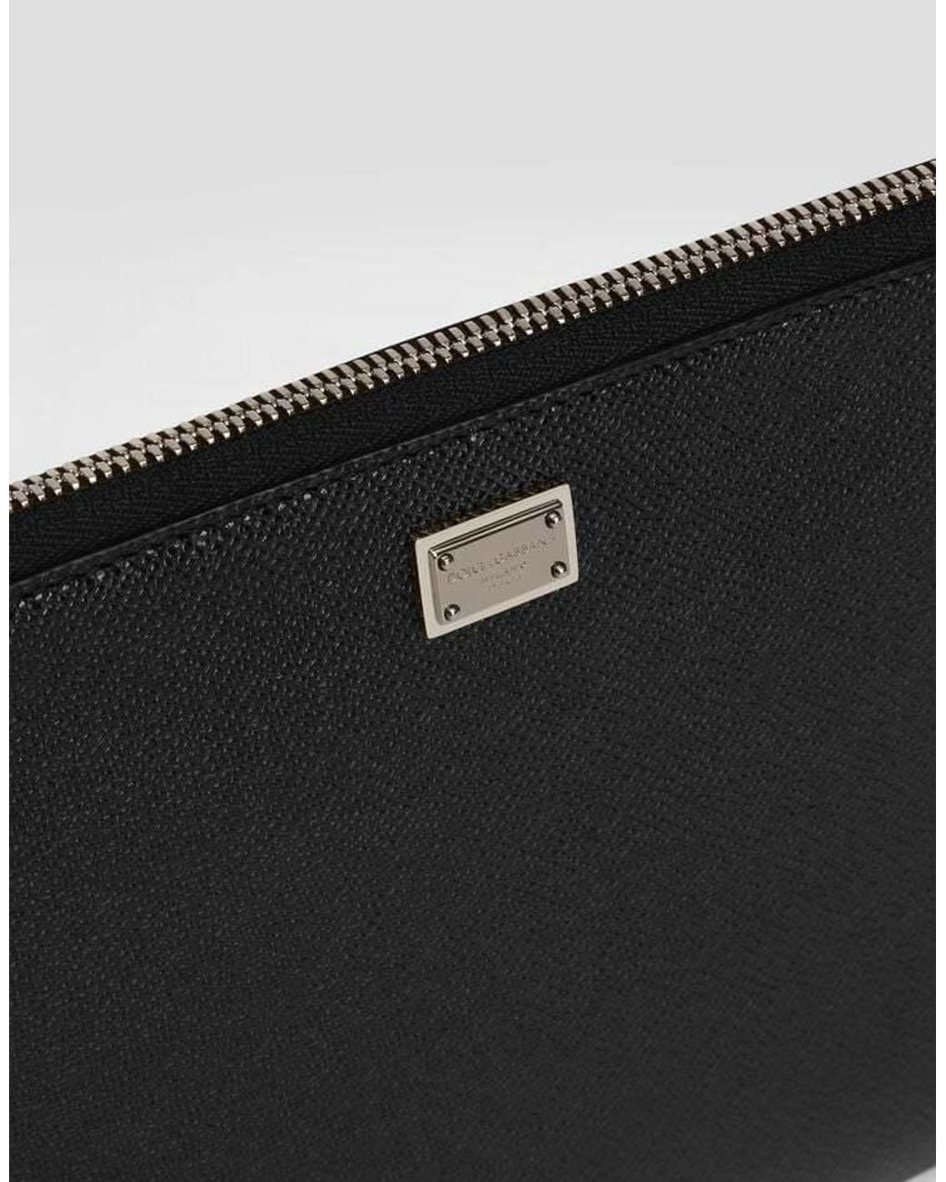 Dolce & Gabbana Black Alpine Sicily Clutch Bag for men