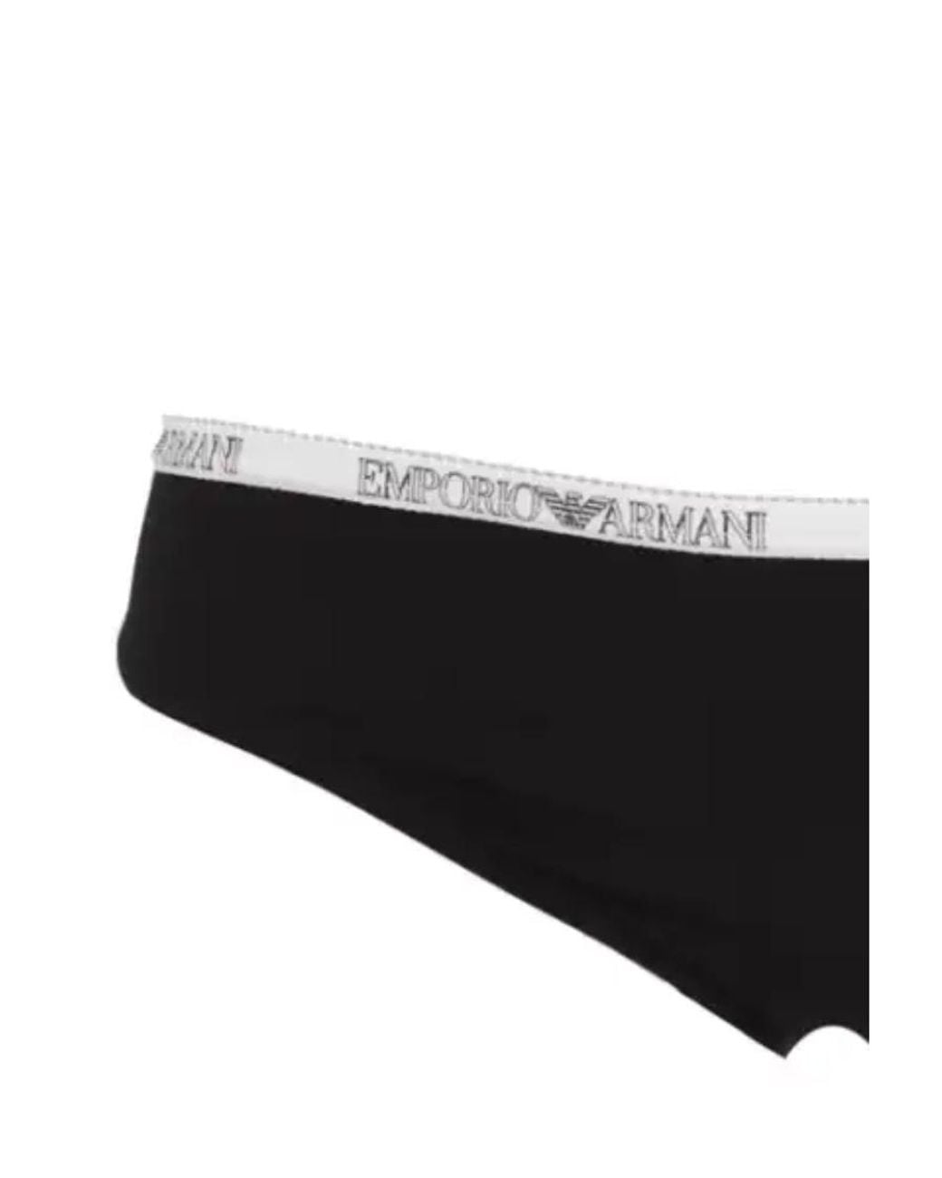 Emporio Armani Black Logo Detail Briefs
