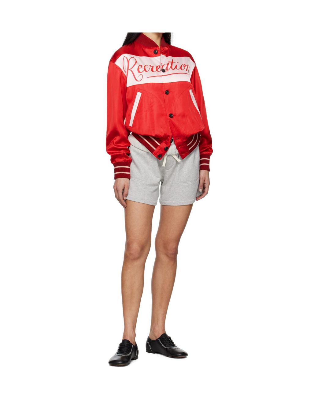 Bode Red Postcard Rally Jacket