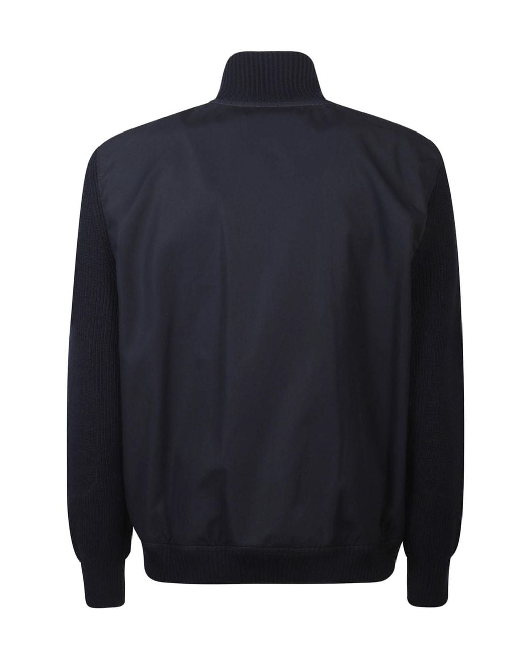 Stone Island Blue Chest Pocket Knit-Sleeve Jacket for men