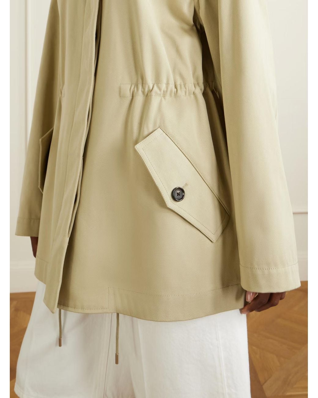 Totême  Natural Elasticated-Waist Cotton-Twill Jacket