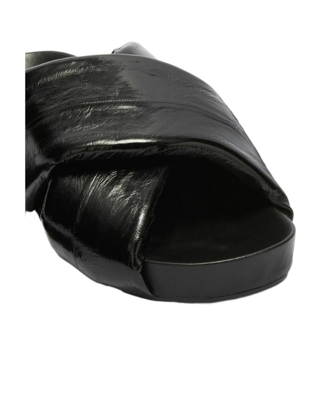 Jil Sander Black Cross-Over Open-Toe Sandals