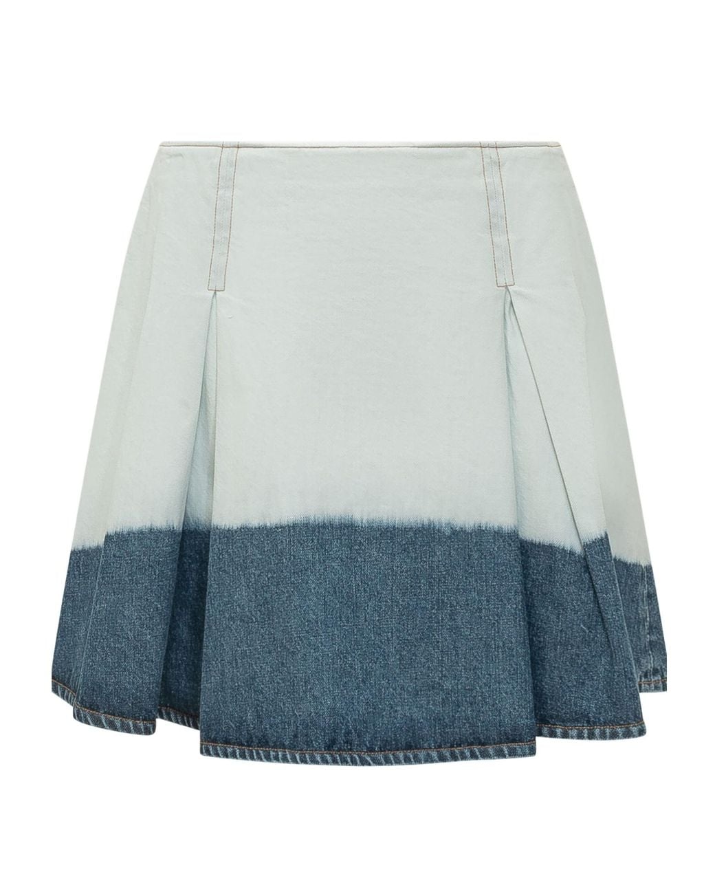 Marni Blue Dip-Dye Pleated Skirt