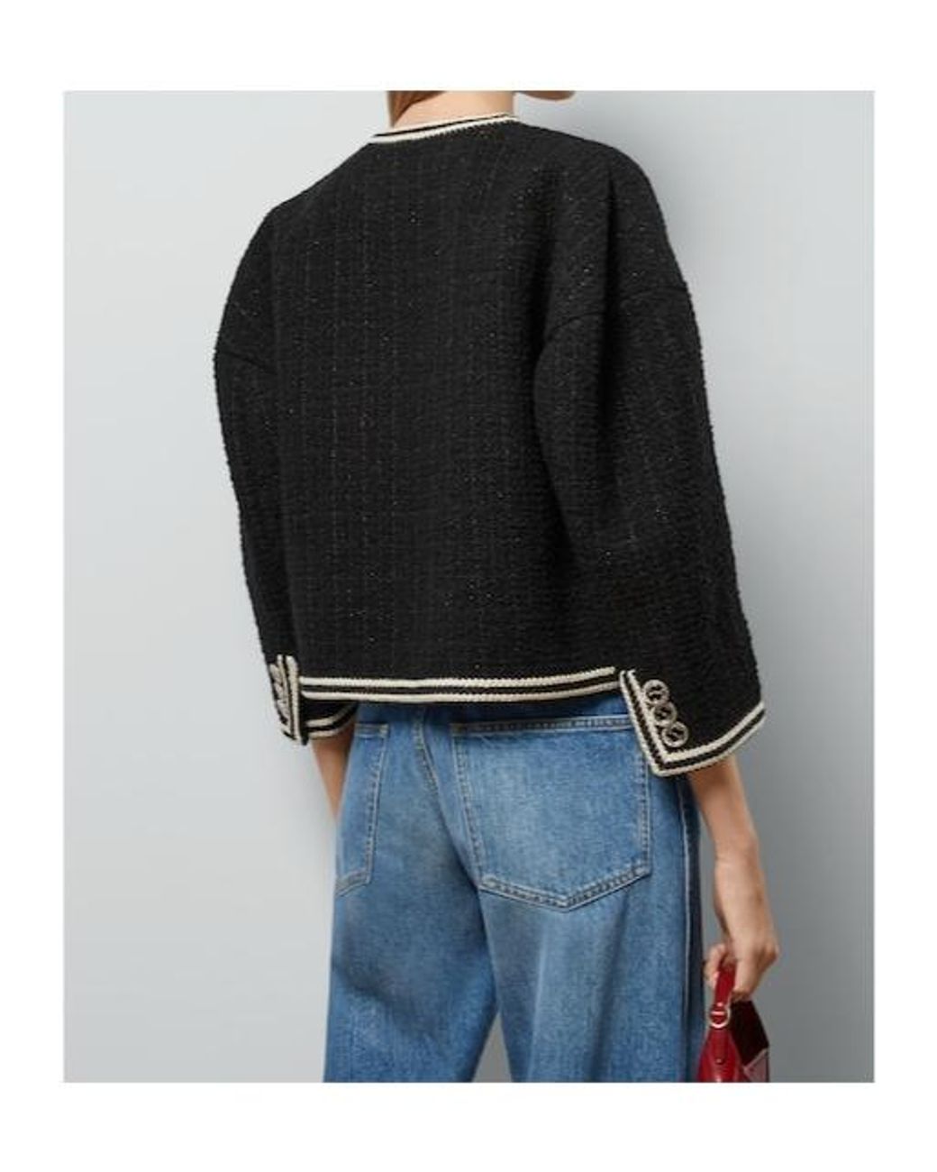 Gucci Black Interlocking G Tweed Jacket