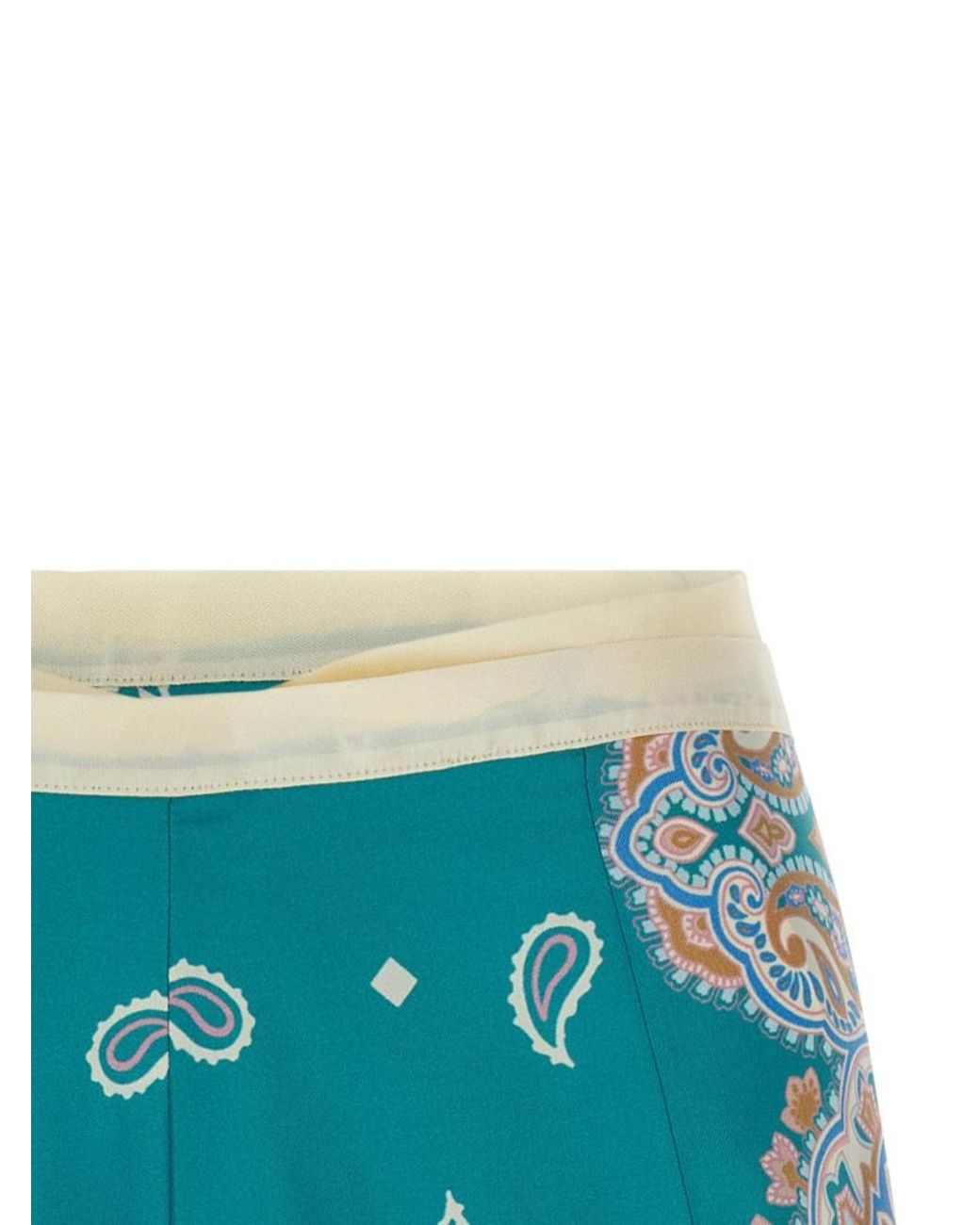 Pinko Blue Merengue Paisley-Print Satin Pareo