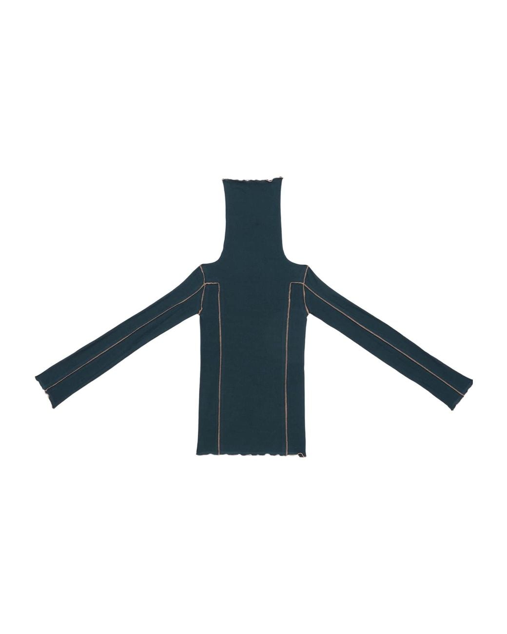 Baserange Blue Long-Sleeved Turtleneck Sweater