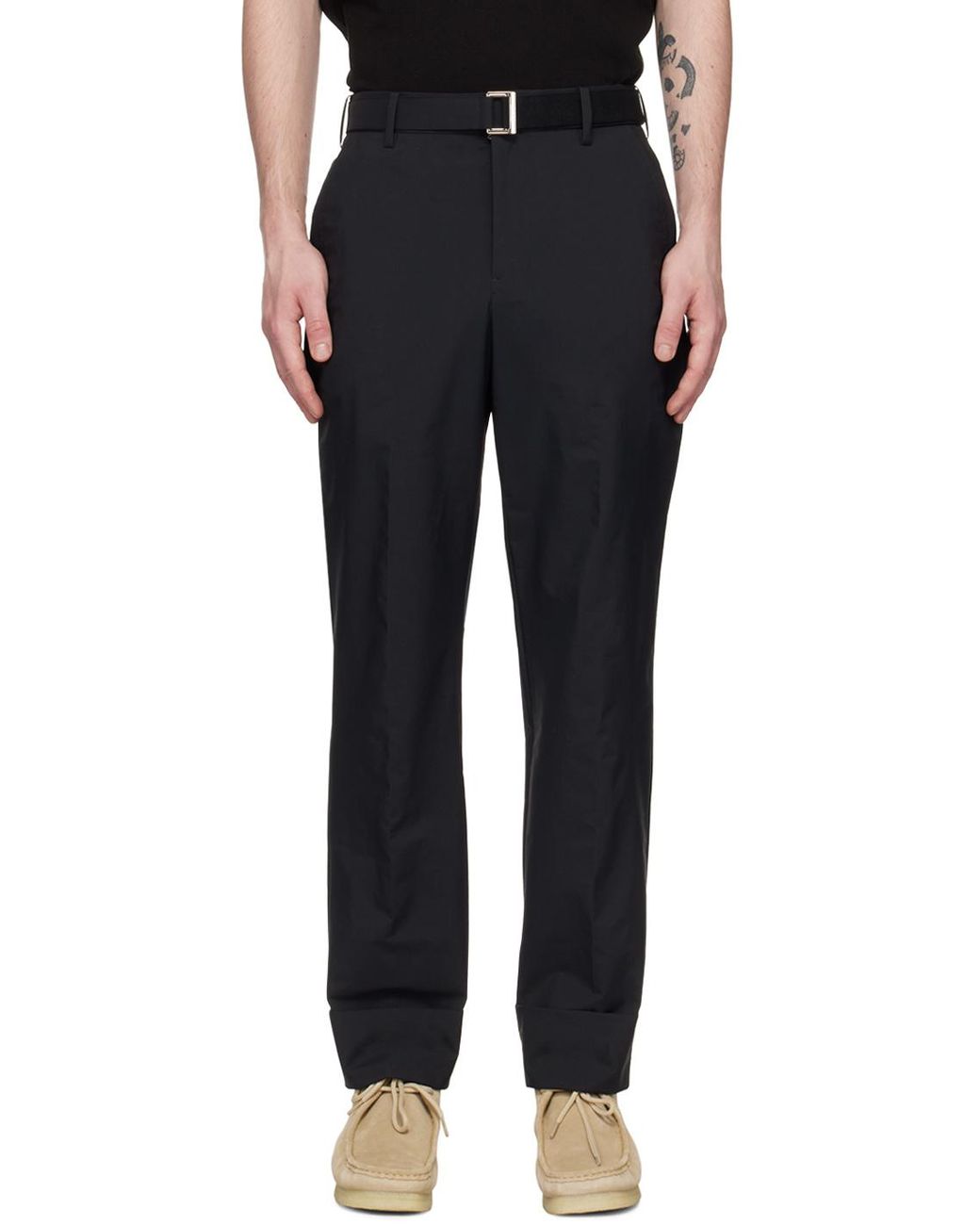 Sacai Blue Logo Casual Pants for men