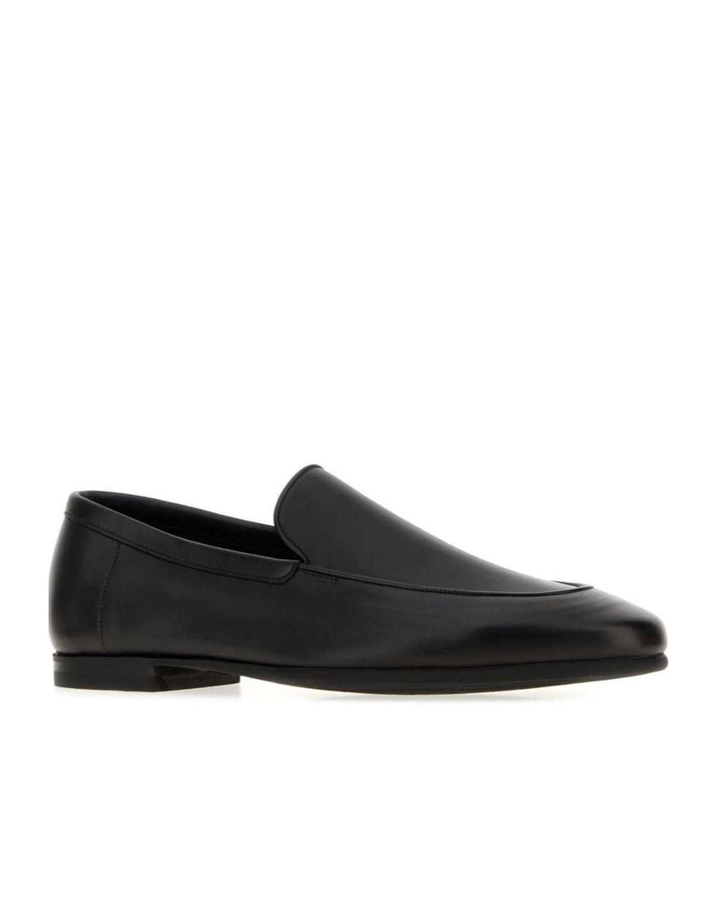 John Lobb Black Tyne Ii Slip-On Loafers for men