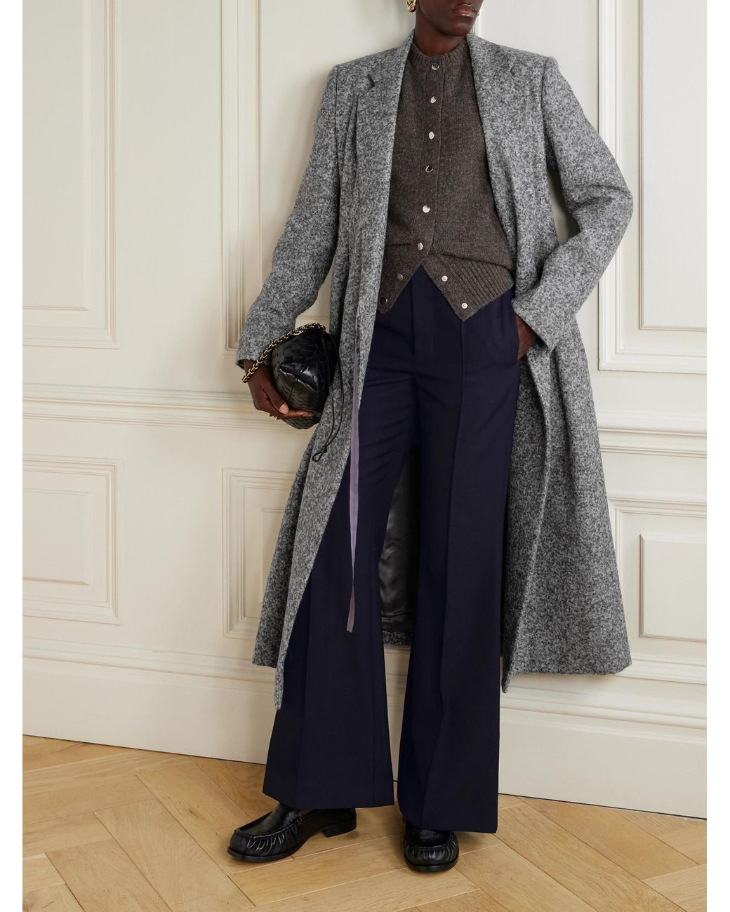 Carven Gray Esperanto Alpaca And Wool-Blend Coat