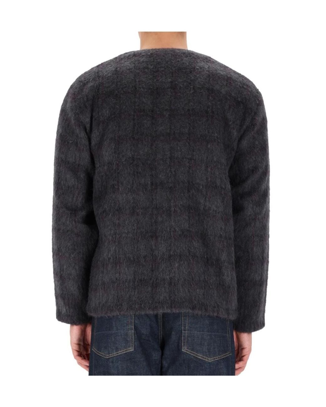 Our Legacy Black Checked Buttoned Cardigan for men