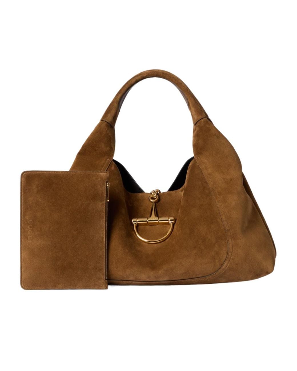 Gucci Brown Softbit Maxi Shoulder Bag