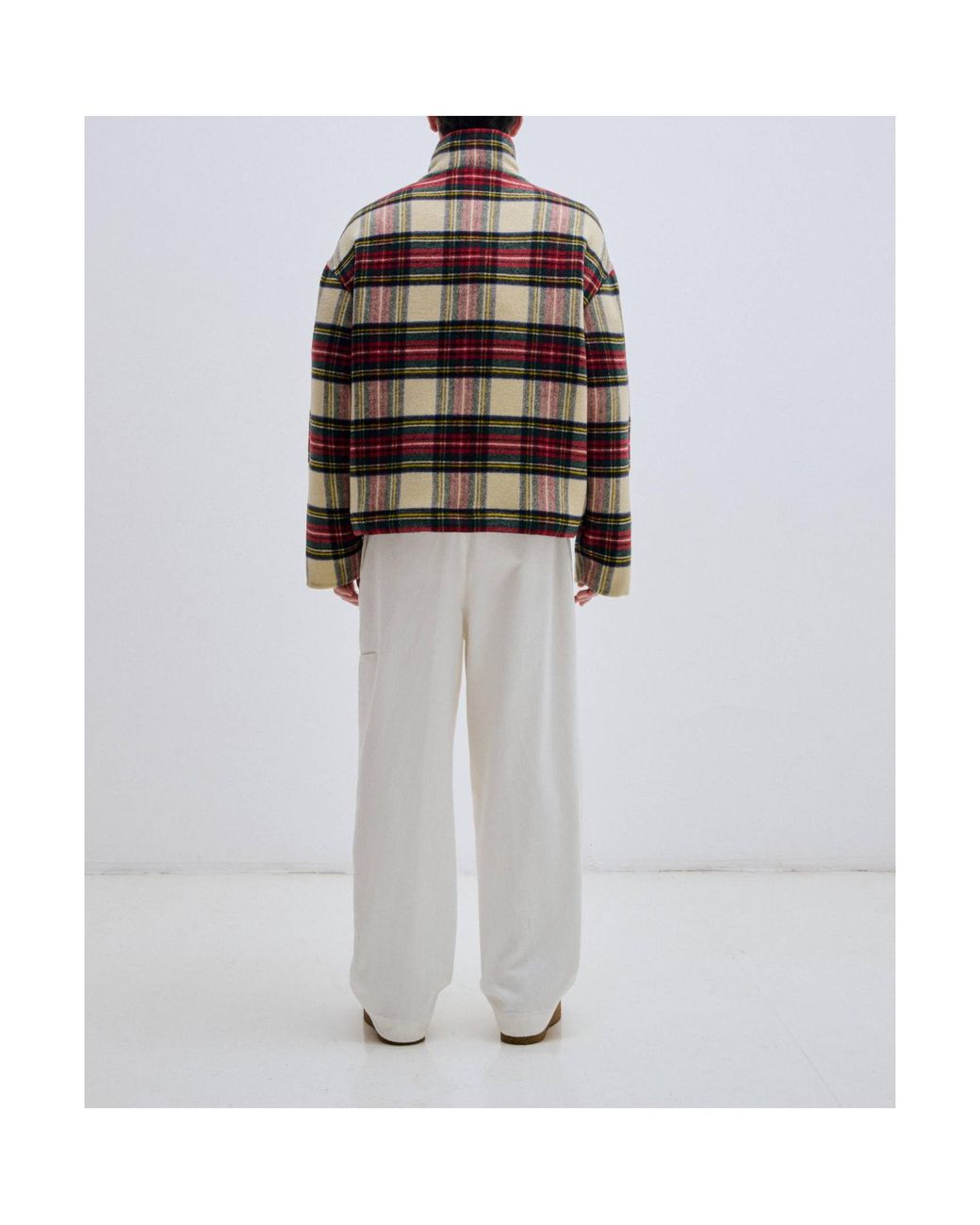 DARKPARK Multicolor Checked Zipped Coat for men