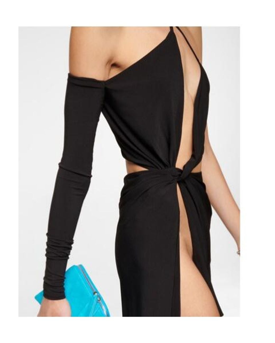 Monot Black Jersey Minidress