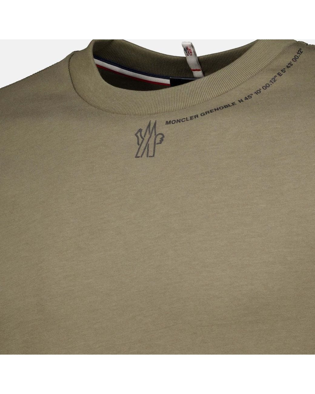 Moncler Green Grenoble Short-Sleeved Crewneck T-Shirt for men