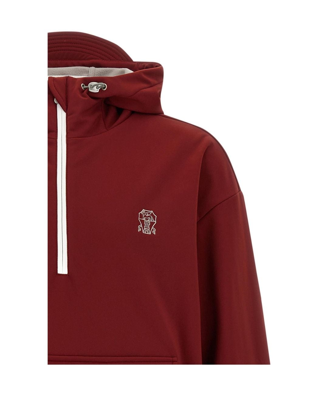 Brunello Cucinelli Red Sweatshirt Jacket for men