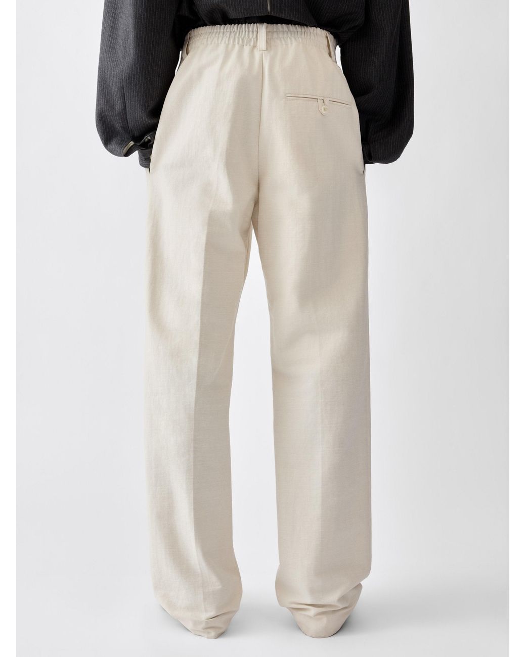 Jacquemus White The Croisière Mid-Rise Pants for men