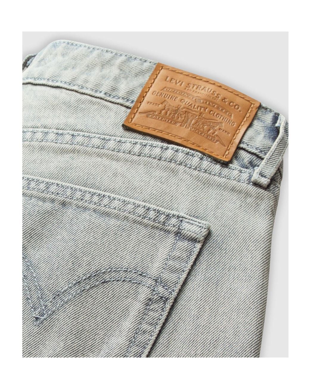 Levi's Gray Logo-Patch Jeans