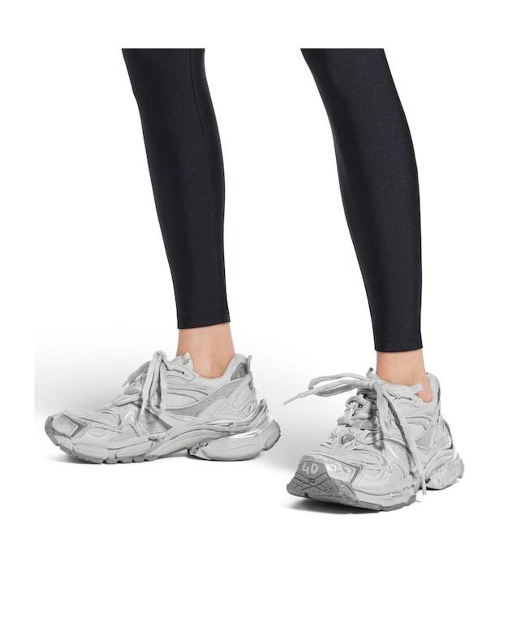 Balenciaga White Runner 2.0 Lace-Up Sneakers