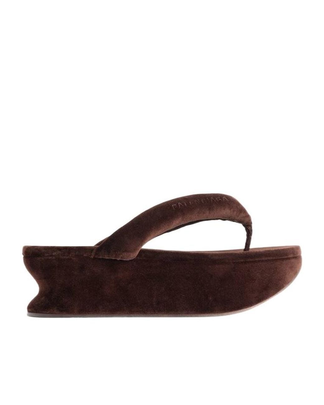 Balenciaga Brown Gaeta Thong Sandals