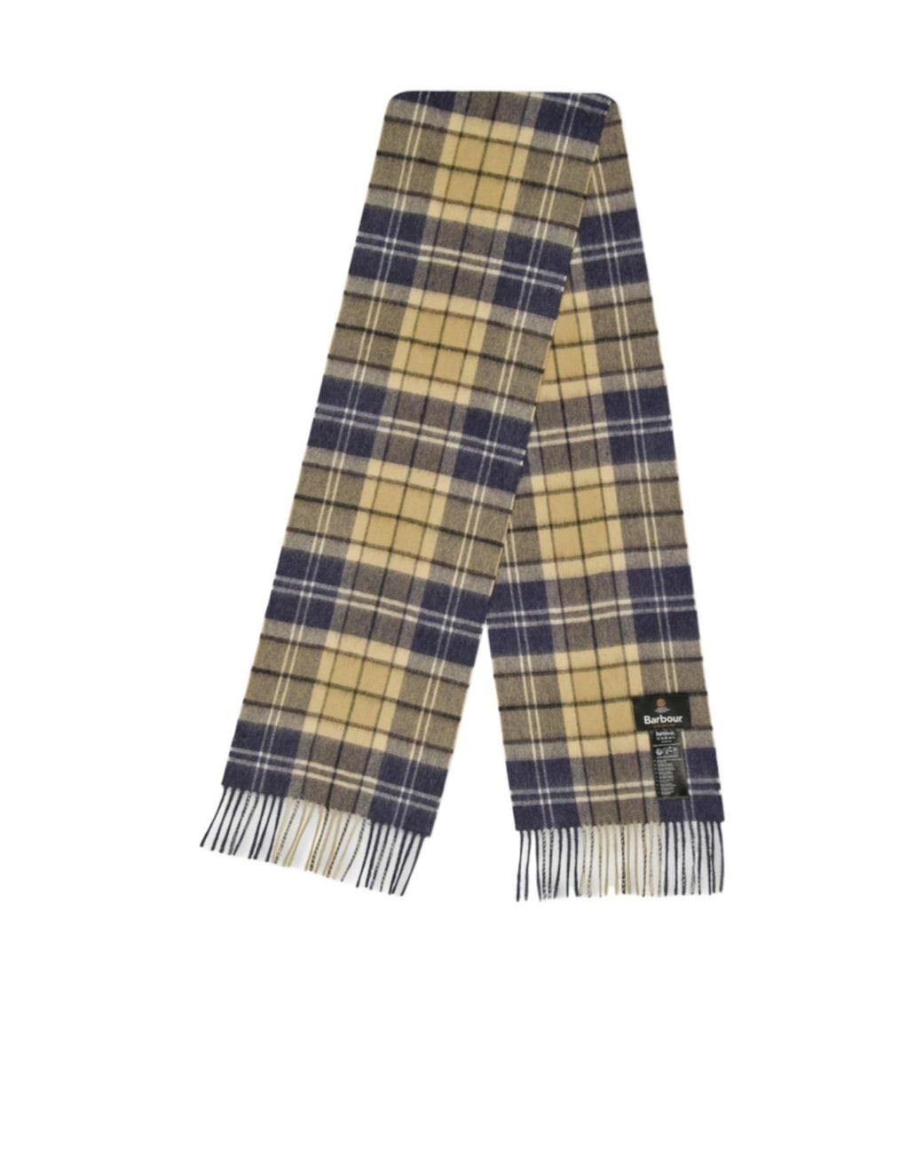 Barbour White Simple Checkered Scarf for men