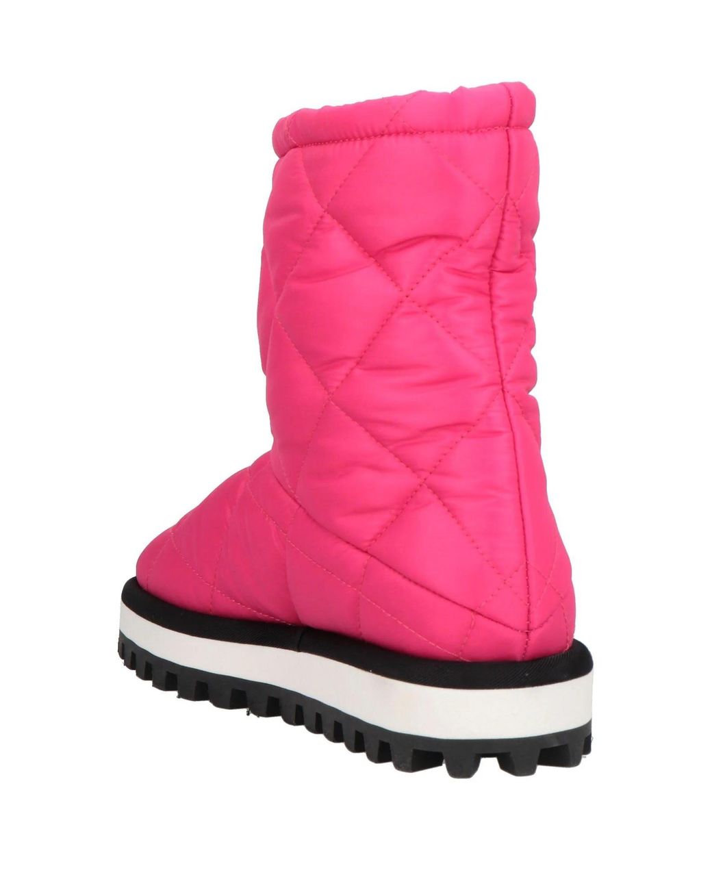 Dolce & Gabbana Pink Thick-Soled Round-Toe Ankle Boots