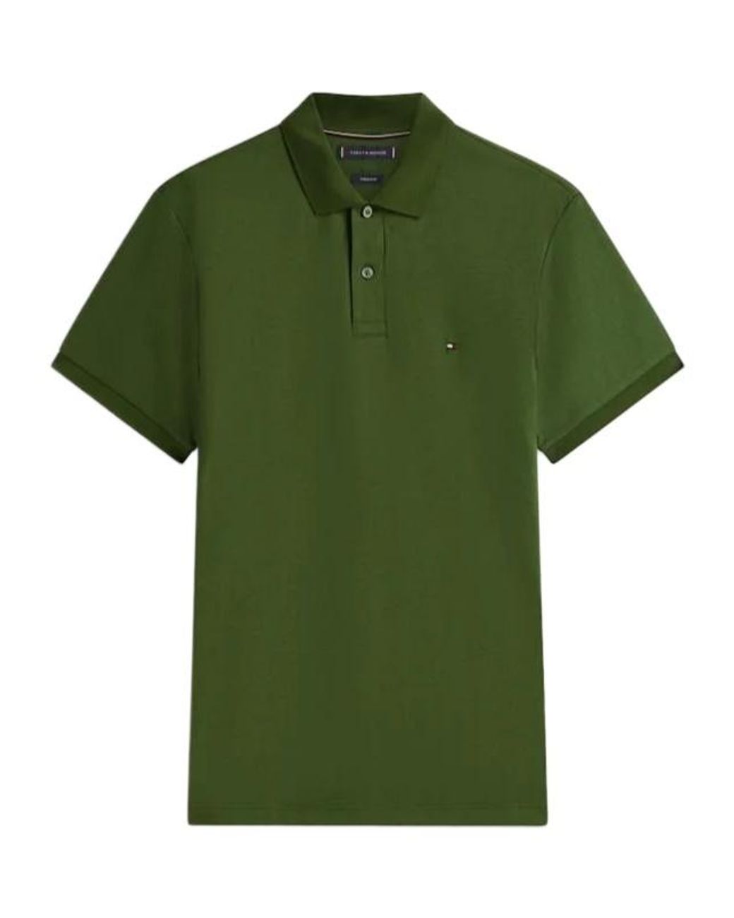 Tommy Hilfiger Green Short-Sleeved Polo Shirt for men