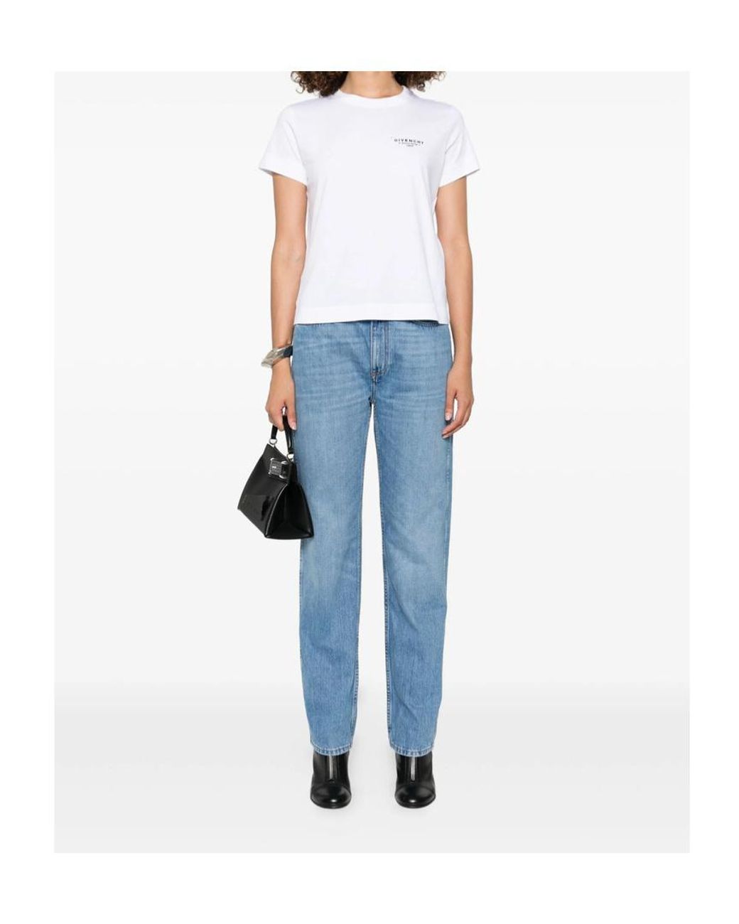 Givenchy Blue High-Waisted Straight-Leg Jeans