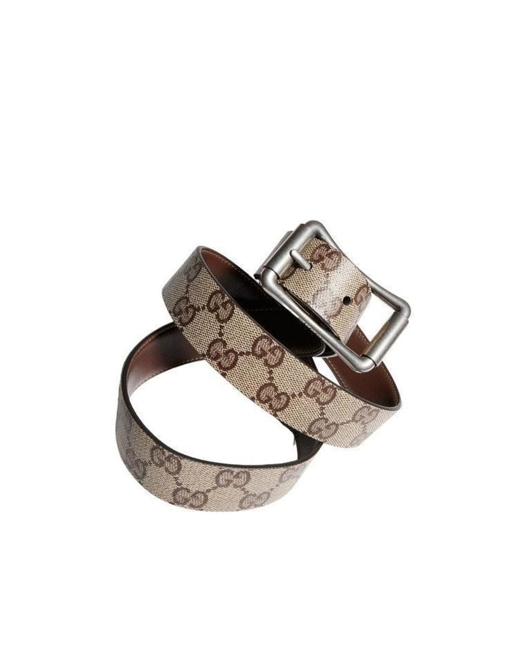 Gucci Multicolor Reversible Belt With Roller Buckle for men