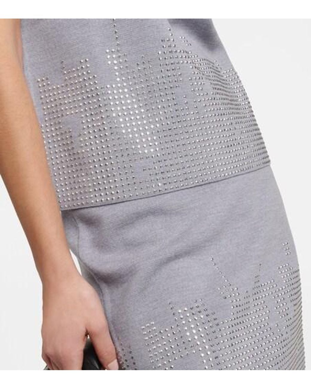 J.W. Anderson Blue Embellished Wool Top