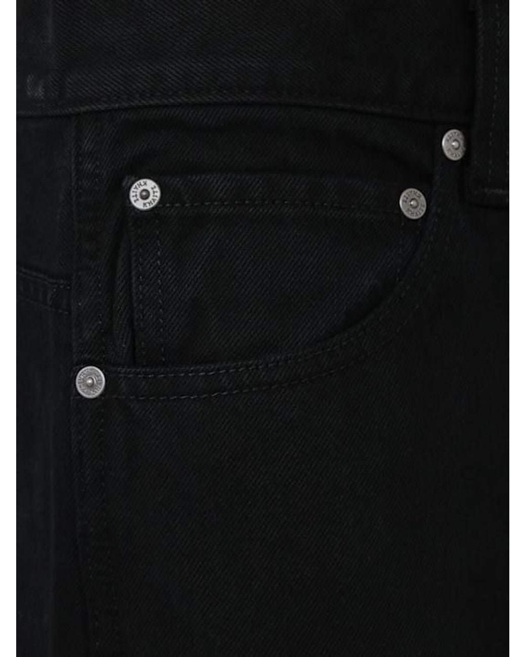 Khaite Black Bonnie Denim Straight Jeans