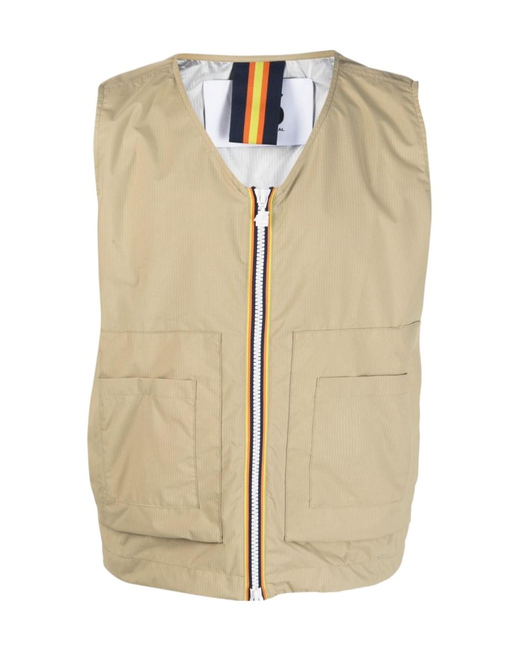 K-Way Natural Rd V-Neck Sleeveless Gilet for men