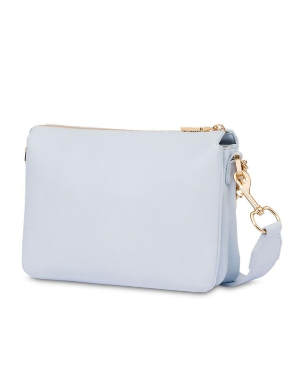 Moschino White Logo-Chain Cross Body Bag