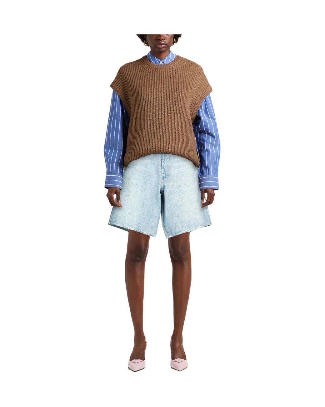Rag & Bone Blue Denim-Style Shorts