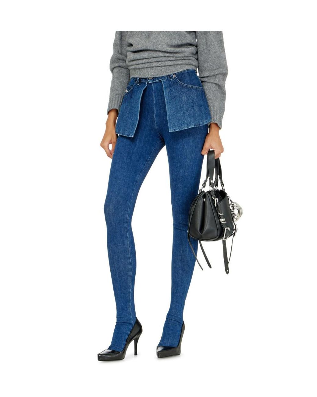 DIESEL Blue D-Spika Regular Waist Skinny Jeans