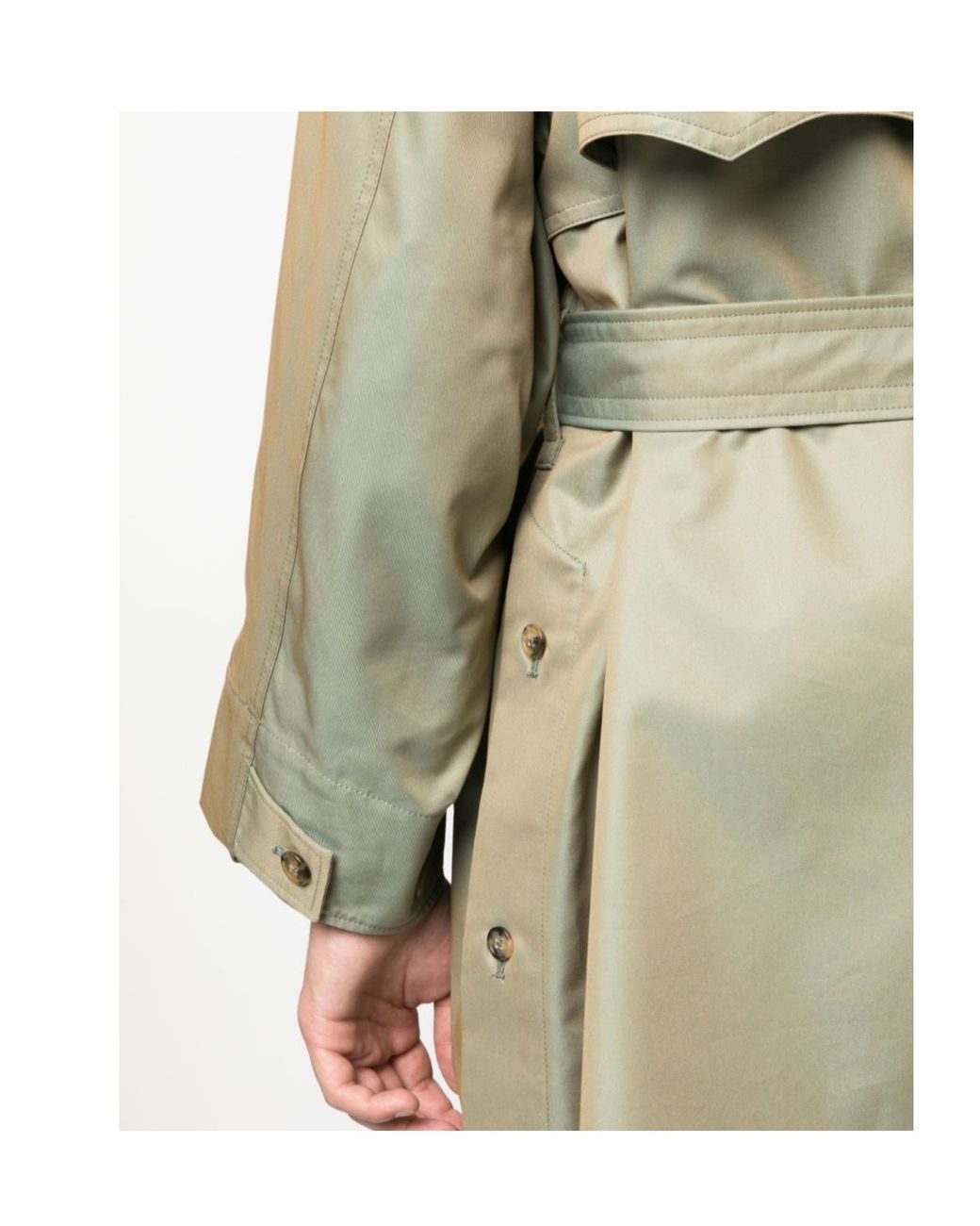 Baracuta Green Metallic-Finish Trench Coat for men