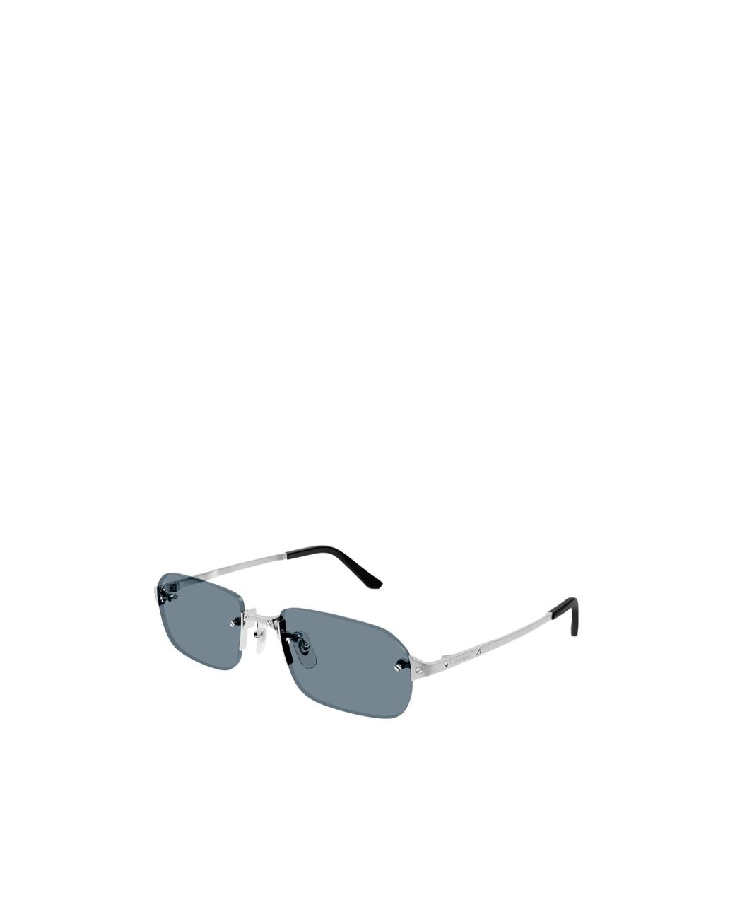 Cartier Blue Rectangular Frame Sunglasses for men