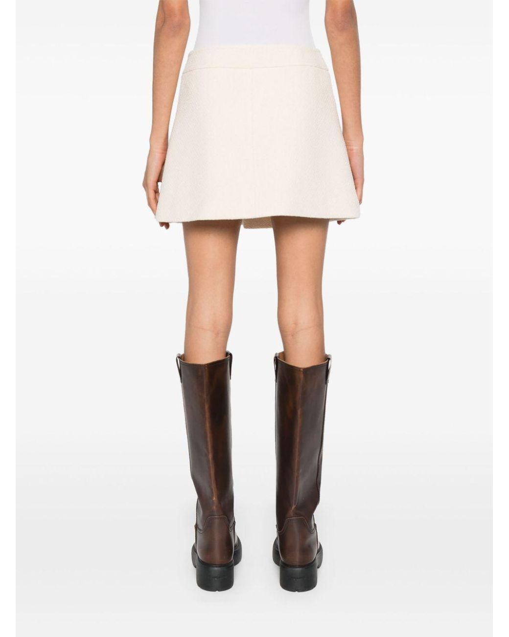 Céline Natural Trapeze Mini Skirt