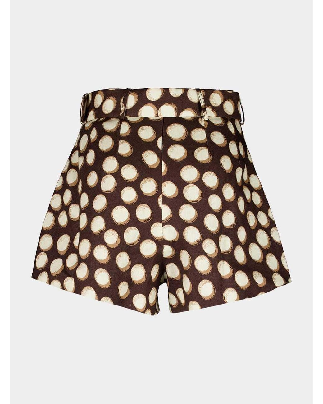 ALÉMAIS Multicolor Paula Belted Polka-Dot Shorts