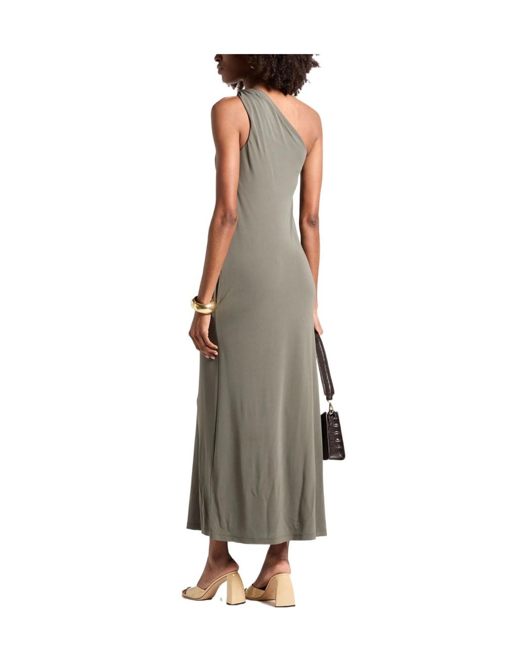 Max Mara Natural Mm By Dark Maxi Dress Viscose